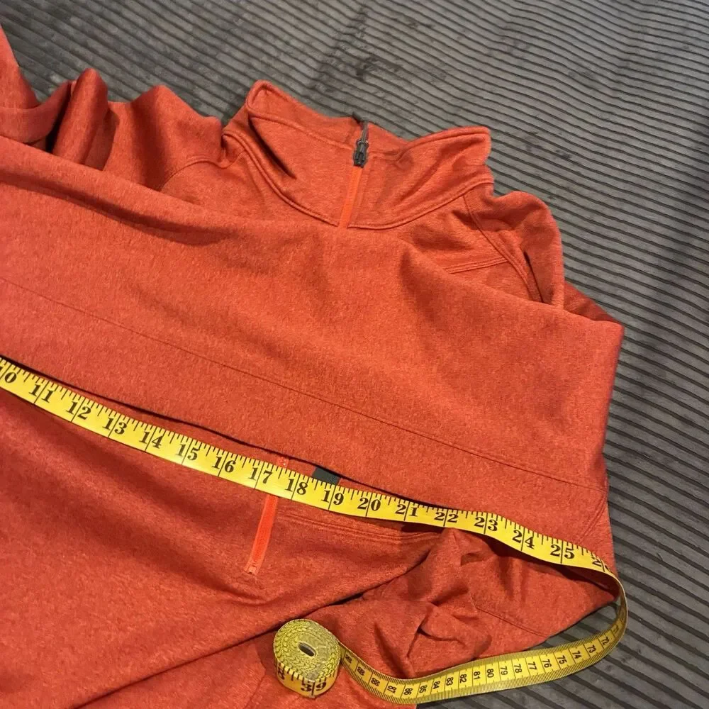 The North Face Canyonlands Pullover Mens L Orange 1/4 Zip Hiking Camping Gorp